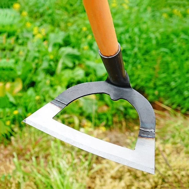 Hohlhacke, Unkrautrechen, arbeitssparendes Unkrautjäten und Auflockern des Bodens, Artefaktegge, handgeführte Unkrauthacke aus Stahl, Hacke, landwirtschaftliches Gartenwerkzeug