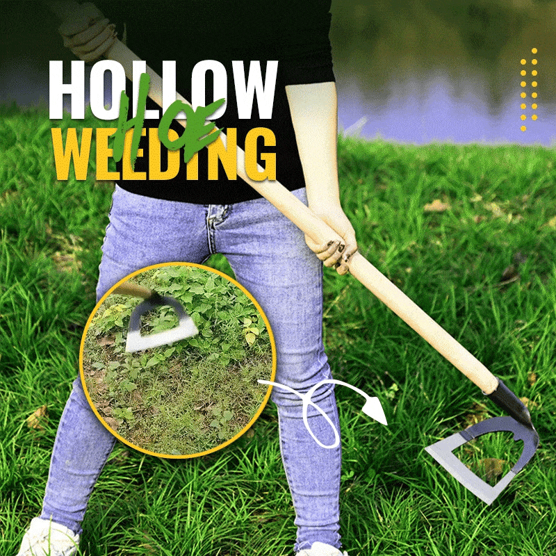 Hohlhacke, Unkrautrechen, arbeitssparendes Unkrautjäten und Auflockern des Bodens, Artefaktegge, handgeführte Unkrauthacke aus Stahl, Hacke, landwirtschaftliches Gartenwerkzeug