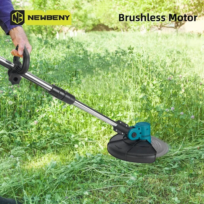 NEWBENY 9 Zoll bürstenloser elektrischer Rasenmäher mit Digitalanzeige, kabellose wiederaufladbare Garten-Jätwerkzeuge für Makita 18V-Batterie