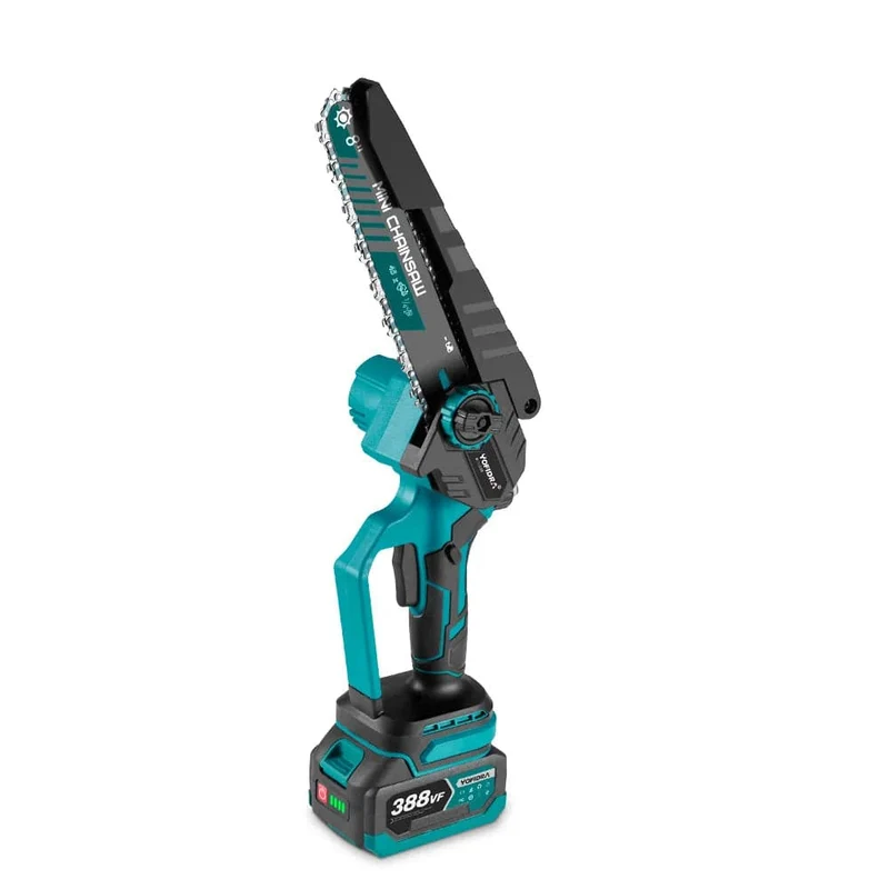 Yofidra bürstenlose elektrische Kettensäge, 8 cm, kabellos, wiederaufladbar, für die Holzbearbeitung, Garten-Astsäge, Werkzeug für Makita 18-V-Akku
