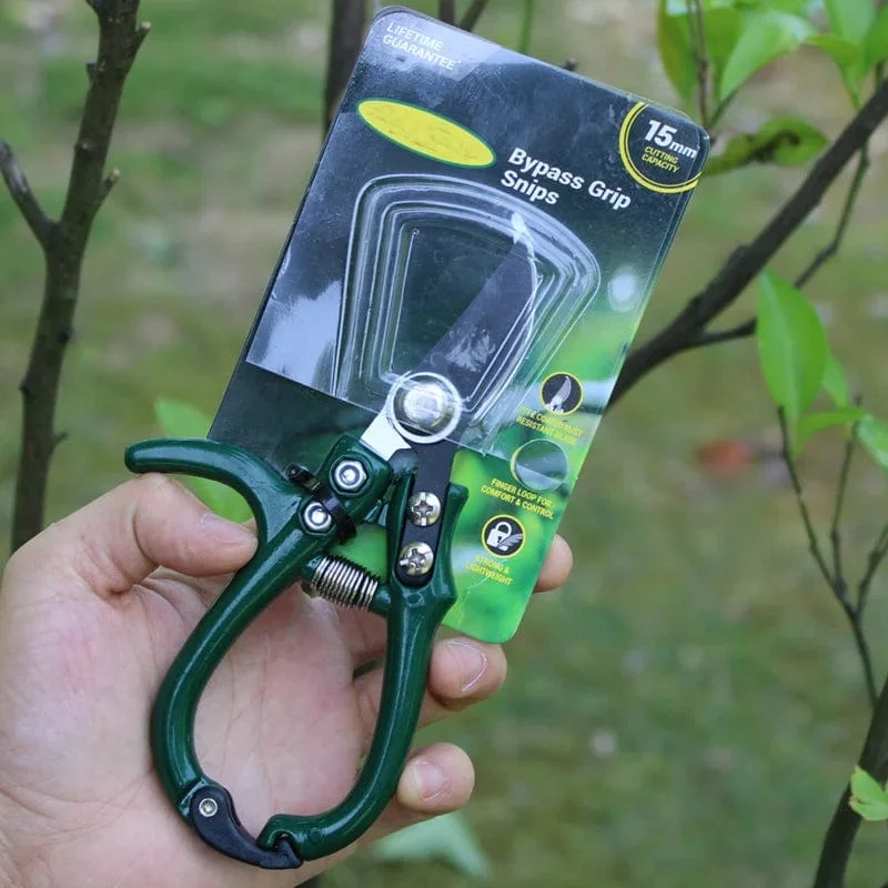 Multifunktionale Gartenschere, manuell, mit Sicherheitsschnalle, Edelstahlfeder, Gartenschere, Astschere, Pflanzenschneider