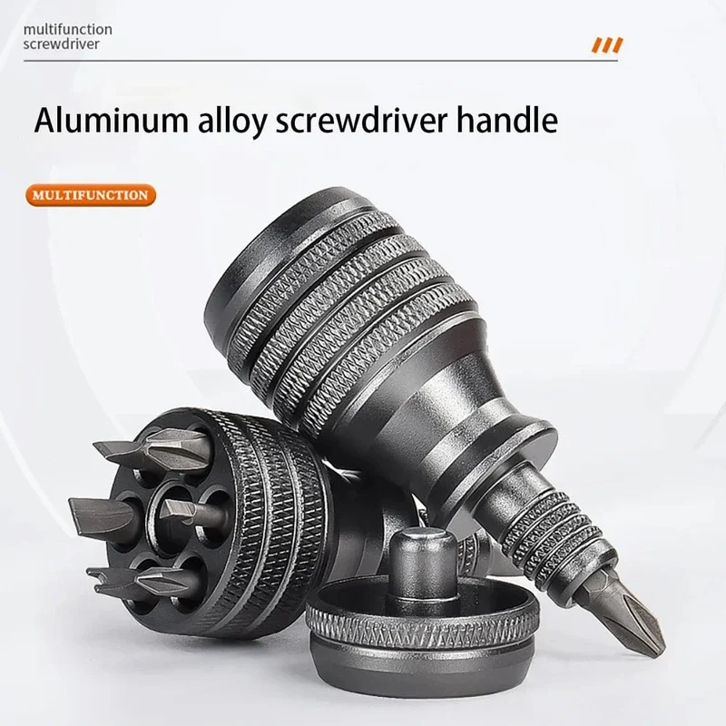 Präzisions-Mini-Schraubendreher 7 in 1, Titan-Schraubendreher, 1/4 Zoll, magnetischer Phillips-Torx-Schraubendreher-Bit-Satz, Heimreparaturwerkzeug