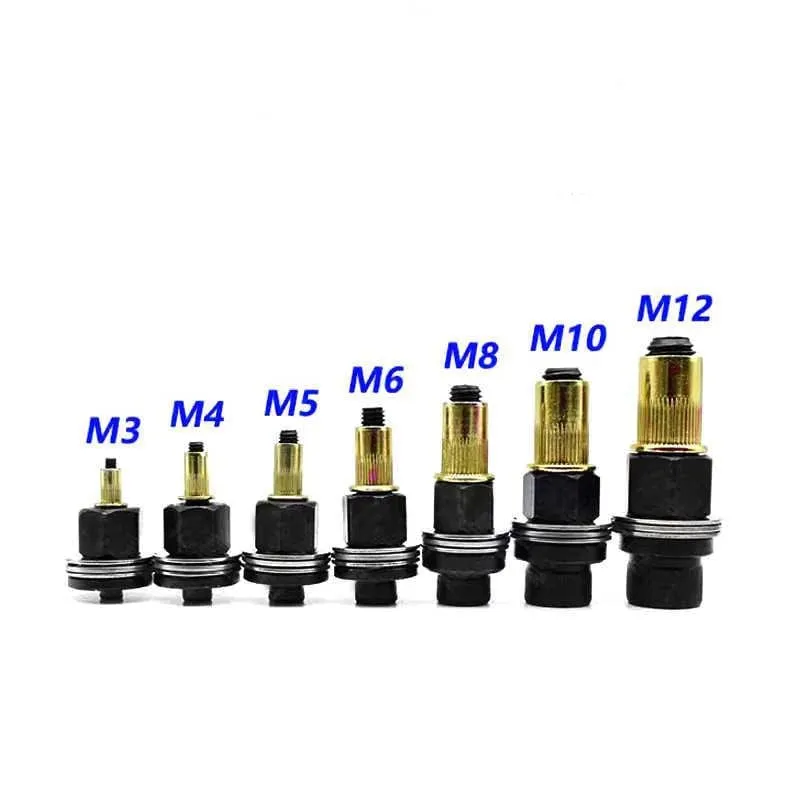 1 stücke Hand Niet Mutter Pistole Kopf Muttern Adapter Werkzeug Riveter Werkzeug Zubehör Für Muttern Optional Modell M3 M4 M5 m6 M8 M10
