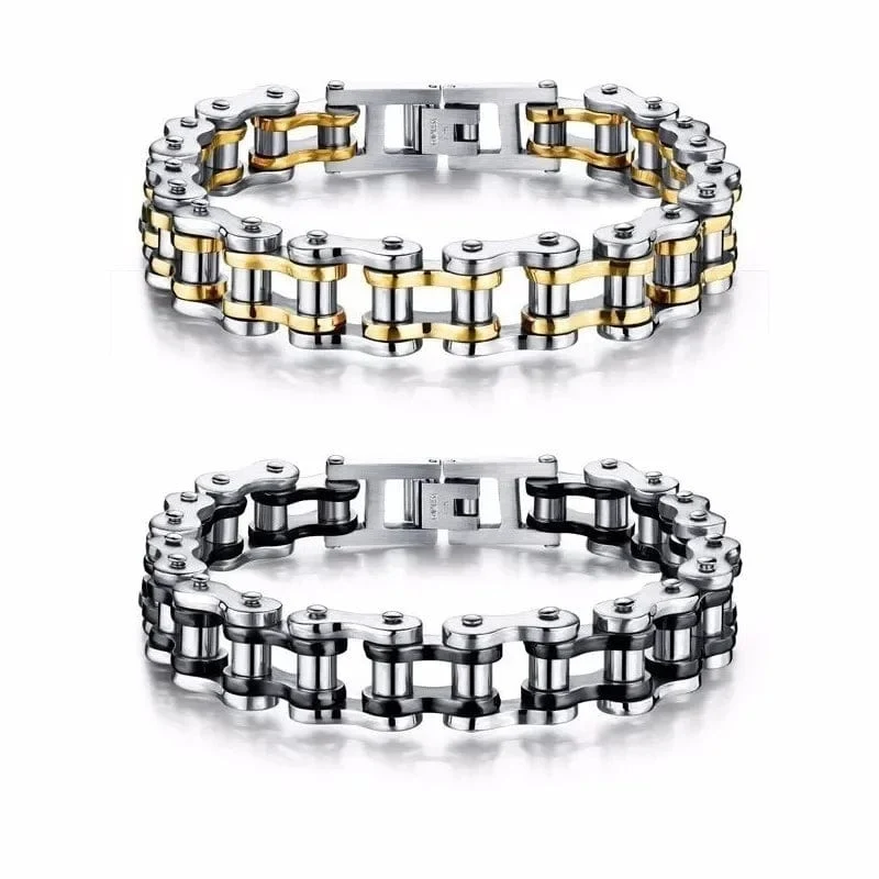 Edelstahl Biker Kette Armband Herren Armband Link Kette Motorrad Fahrrad Stil Armbänder Mode Punk Armreifen Schmuck