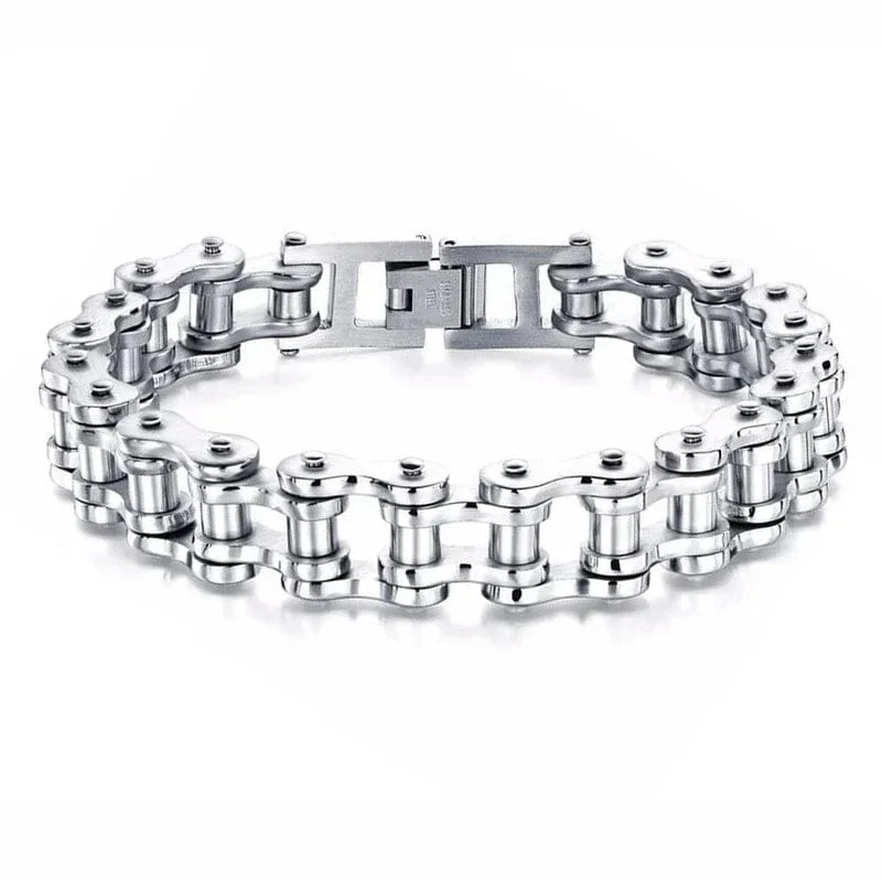 Edelstahl Biker Kette Armband Herren Armband Link Kette Motorrad Fahrrad Stil Armbänder Mode Punk Armreifen Schmuck