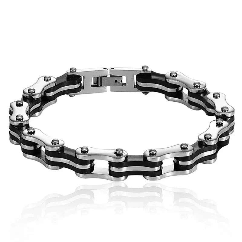 Edelstahl Biker Kette Armband Herren Armband Link Kette Motorrad Fahrrad Stil Armbänder Mode Punk Armreifen Schmuck