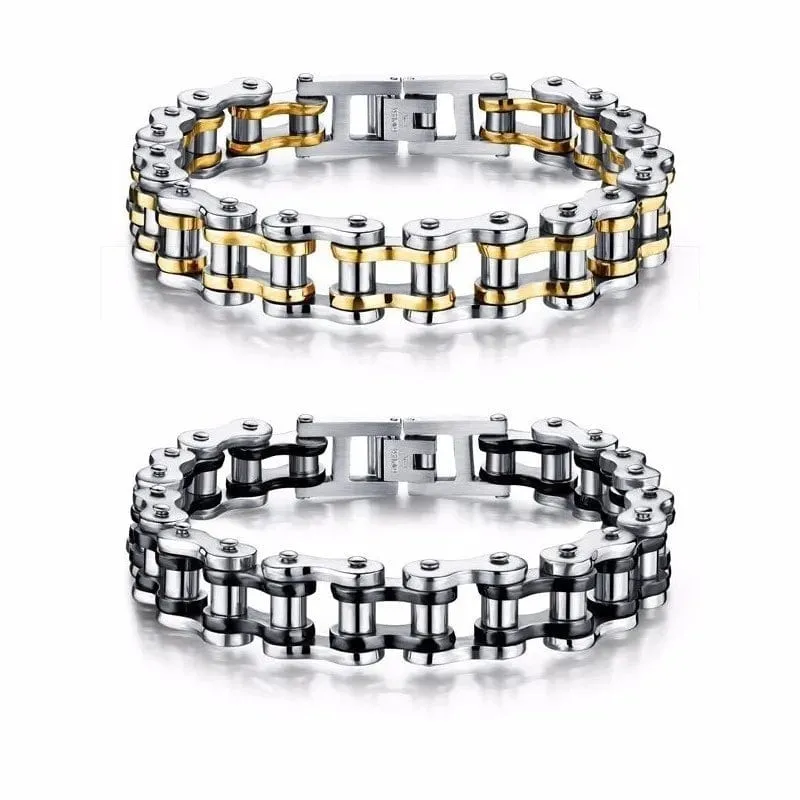 Edelstahl Biker Kette Armband Herren Armband Link Kette Motorrad Fahrrad Stil Armbänder Mode Punk Armreifen Schmuck