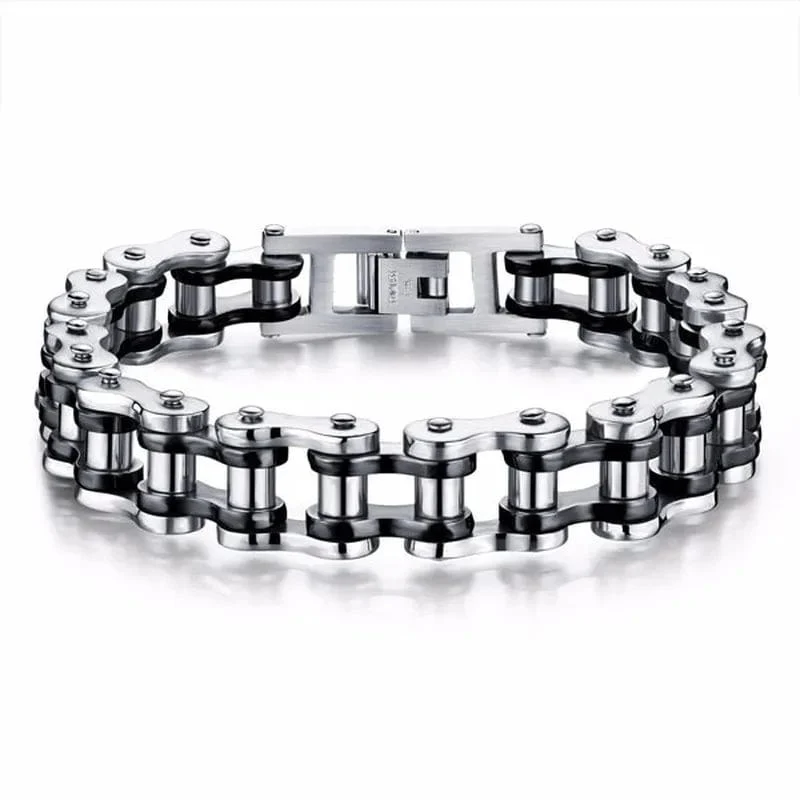 Edelstahl Biker Kette Armband Herren Armband Link Kette Motorrad Fahrrad Stil Armbänder Mode Punk Armreifen Schmuck