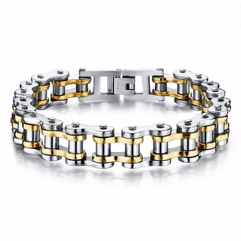 Edelstahl Biker Kette Armband Herren Armband Link Kette Motorrad Fahrrad Stil Armbänder Mode Punk Armreifen Schmuck