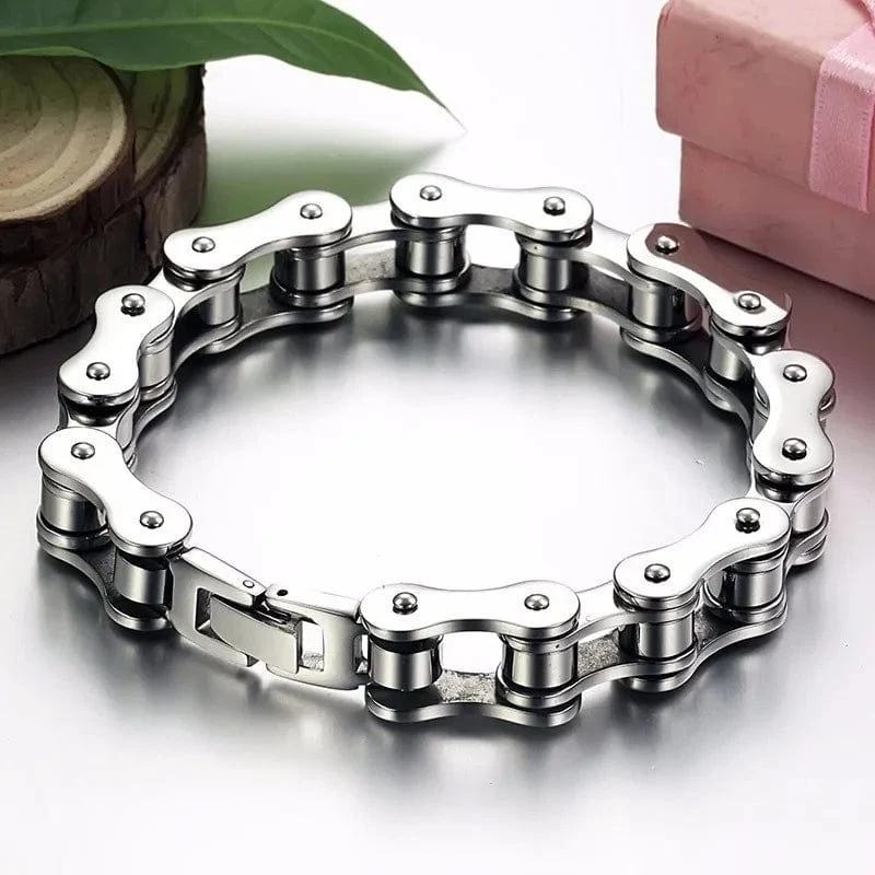 Edelstahl Biker Kette Armband Herren Armband Link Kette Motorrad Fahrrad Stil Armbänder Mode Punk Armreifen Schmuck