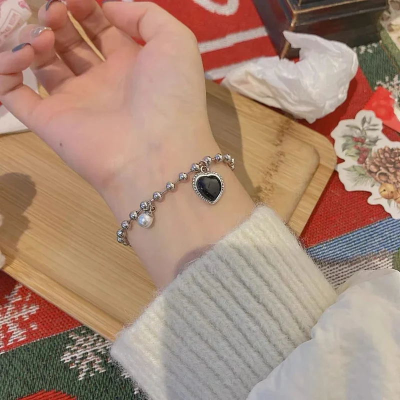 2 stücke Punk Silber Farbe Kette Paar Armband Für Frauen Edelstahl Romantische Magnet Männer Gepaart Dinge Mode Schmuck Pulsera