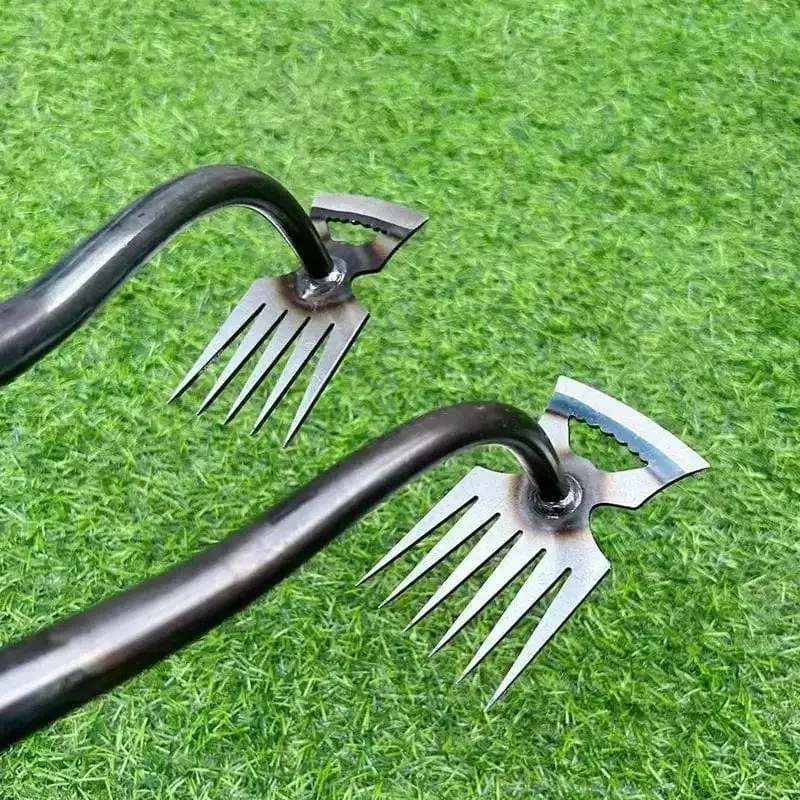 2-in-1-Werkzeug zur manuellen Unkrautentfernung, zum Entfernen von Graswurzeln und losen Pflanzen im Garten, zum Entfernen von Unkraut für den Garten, Rasen und Hof