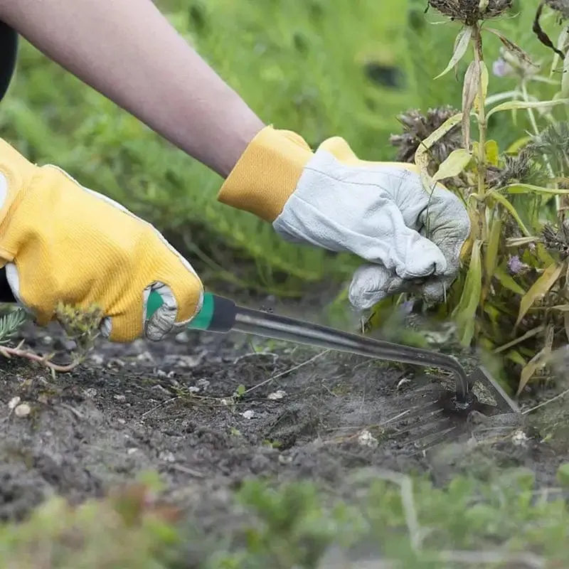 2-in-1-Werkzeug zur manuellen Unkrautentfernung, zum Entfernen von Graswurzeln und losen Pflanzen im Garten, zum Entfernen von Unkraut für den Garten, Rasen und Hof
