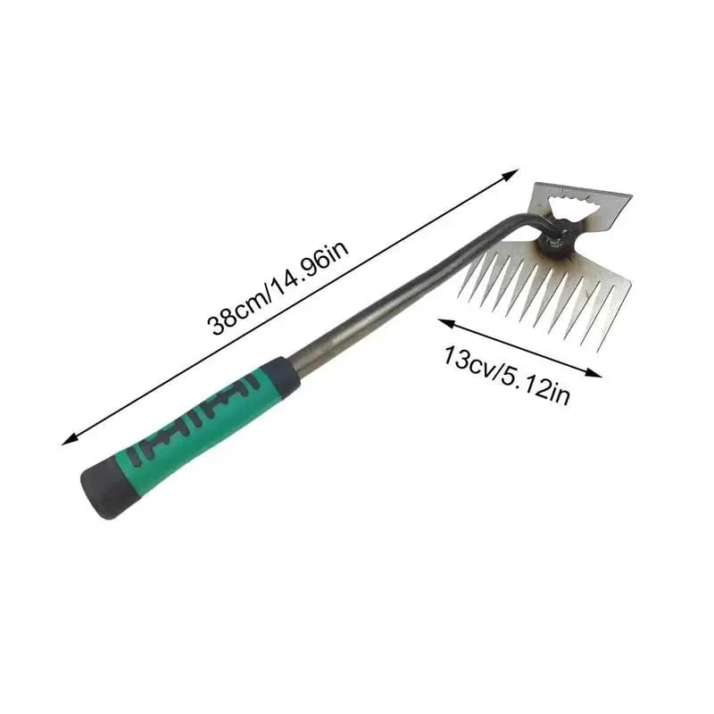 2-in-1-Werkzeug zur manuellen Unkrautentfernung, zum Entfernen von Graswurzeln und losen Pflanzen im Garten, zum Entfernen von Unkraut für den Garten, Rasen und Hof