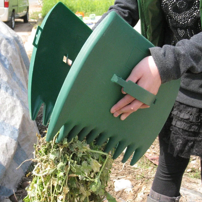 1 Paar Laub-Handrechen, Müllaufsammelkrallen für die Reinigung von Hof und Garten, Sammler, Abfall, Müllgreifer, Gartenhof