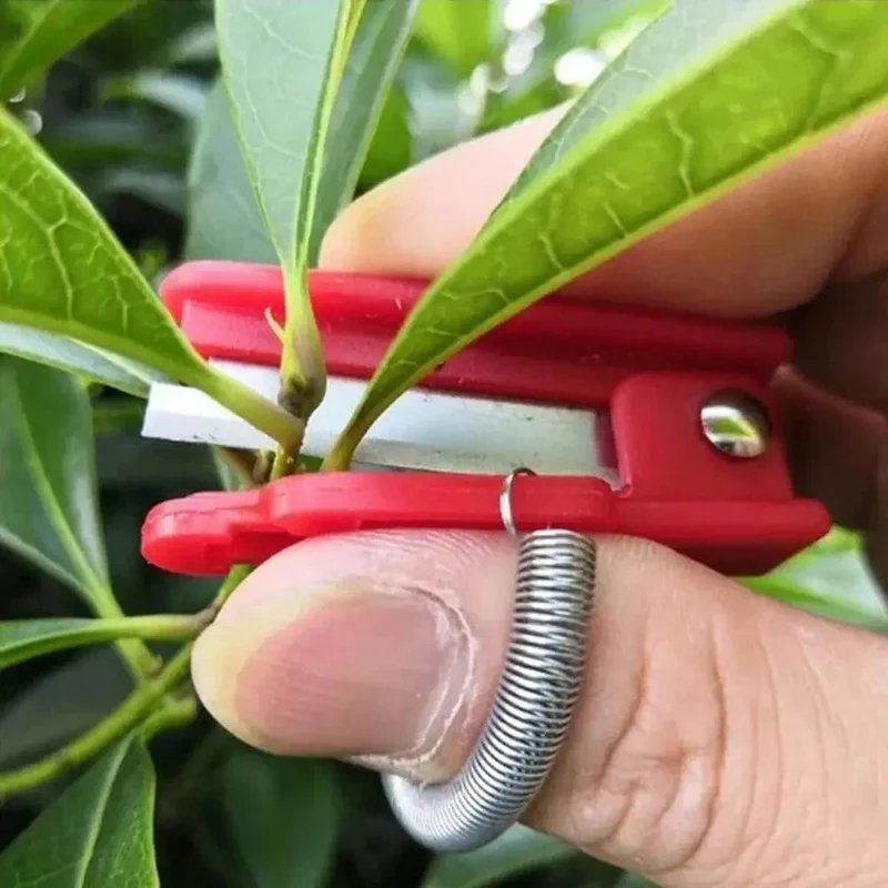 Multifunktions-Daumenmesser, Gartenschere, Obstpflückgerät, sicheres Obstklingenwerkzeug, Schneidklingenringe, Fingerschutzfänger