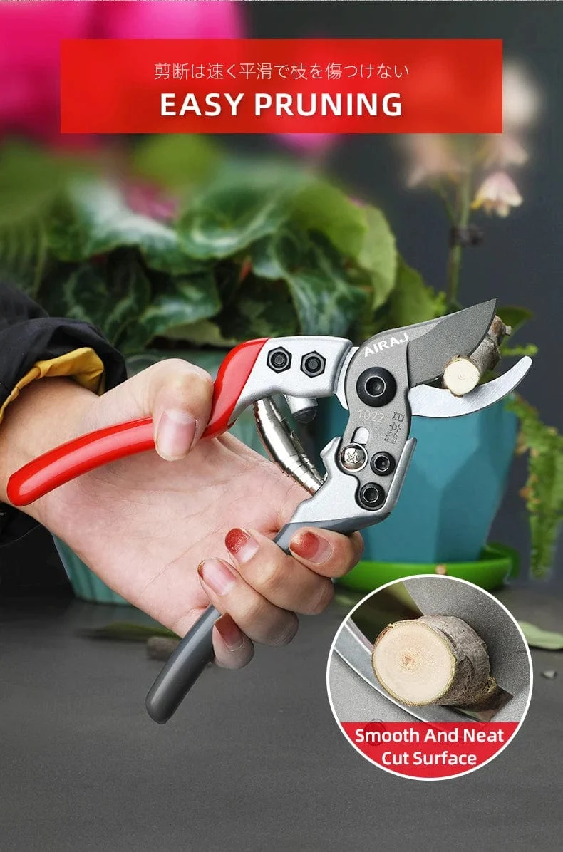 AIRAJ Schere zum Beschneiden von Bäumen, professionelle Gartenschere, Bonsai-Bypass-Gartenschere, Astschere, Trimmen von Obstbäumen und Blumenscheren