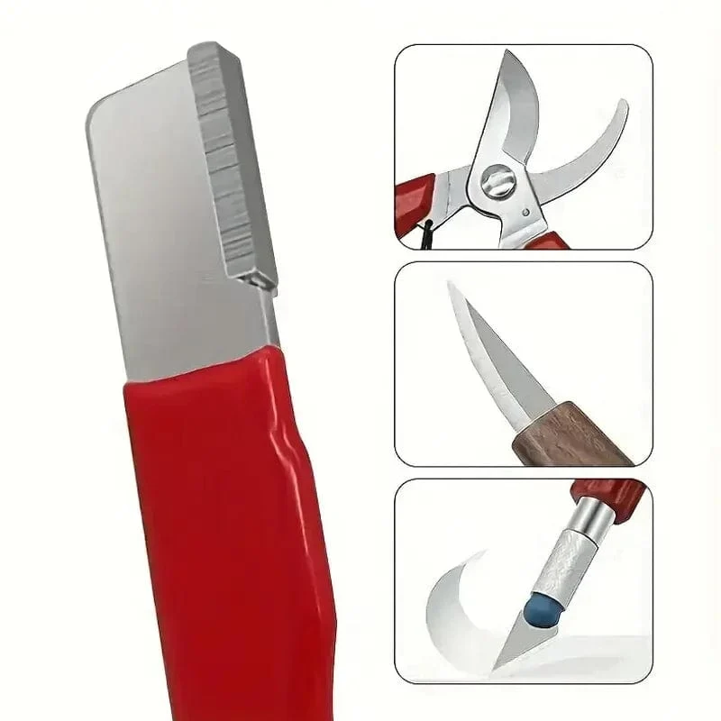 Tragbarer Messerschärfer Gartenschere Küchenmesser Mundschärfer Schaber Kantenschneider Kantenschaber