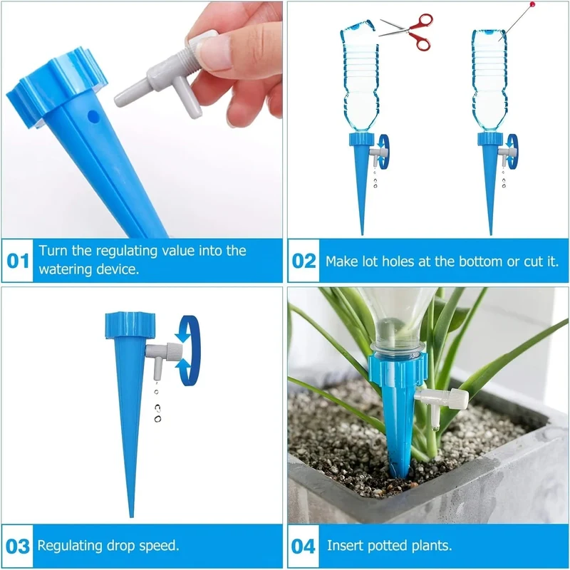 10PcsSelbst-Bewässerung Kits Automatische Waterer Tropf Bewässerung Indoor Pflanze Bewässerung Gerät Anlage Garten Gadgets Kreative