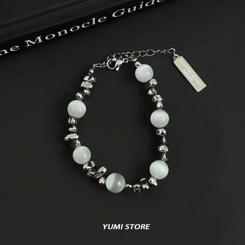 Retro Flamme Kreuz Armband Für Männer Frau Hip Hop Titan Stahl Splice Kette Charme Unisex Schmuck Cool Kpop Luxus Zubehör
