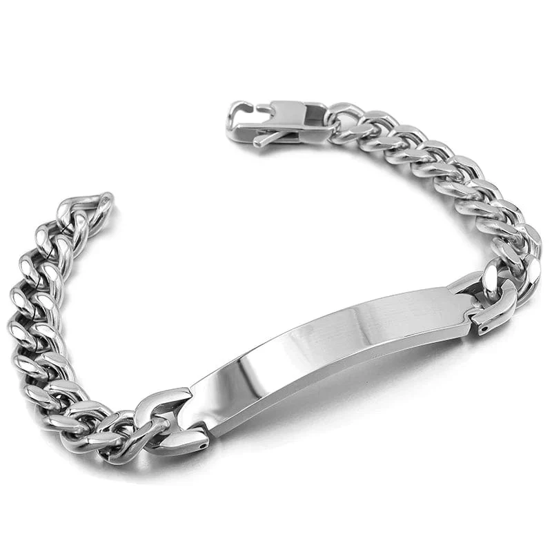 Gokadima Edelstahl ID Armband Für Männer Schmuck masculina pulseira, Schwarz/Roségold farbe Rock Punk Party Geschenk