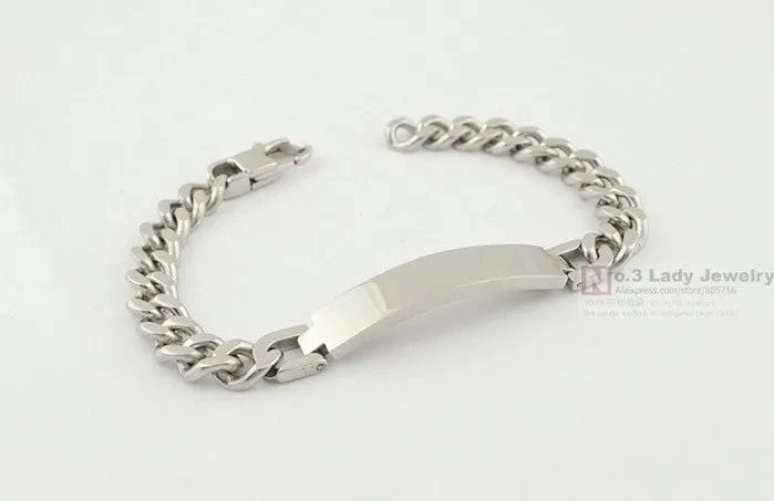 Gokadima Edelstahl ID Armband Für Männer Schmuck masculina pulseira, Schwarz/Roségold farbe Rock Punk Party Geschenk