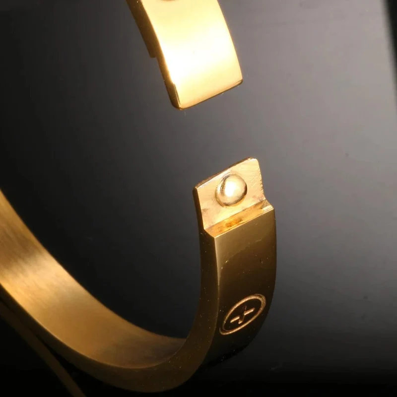 GD Neues Design Frauen Männer Paar Schmuck 18 Karat Roségold Armband Titan Edelstahl Vergoldet Kreuz Armbänder Armreifen