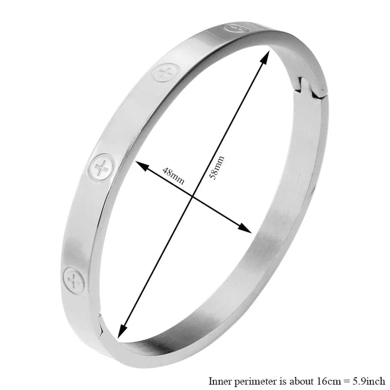 GD Neues Design Frauen Männer Paar Schmuck 18 Karat Roségold Armband Titan Edelstahl Vergoldet Kreuz Armbänder Armreifen