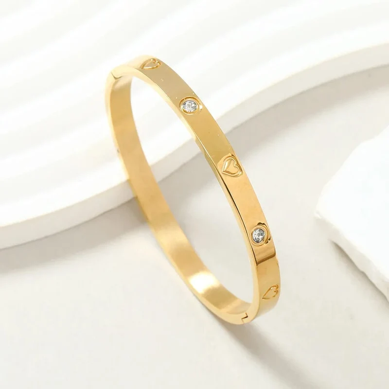 GD Neues Design Frauen Männer Paar Schmuck 18 Karat Roségold Armband Titan Edelstahl Vergoldet Kreuz Armbänder Armreifen