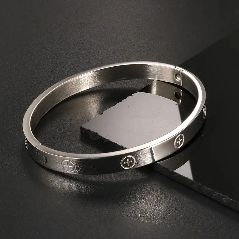 GD Neues Design Frauen Männer Paar Schmuck 18 Karat Roségold Armband Titan Edelstahl Vergoldet Kreuz Armbänder Armreifen