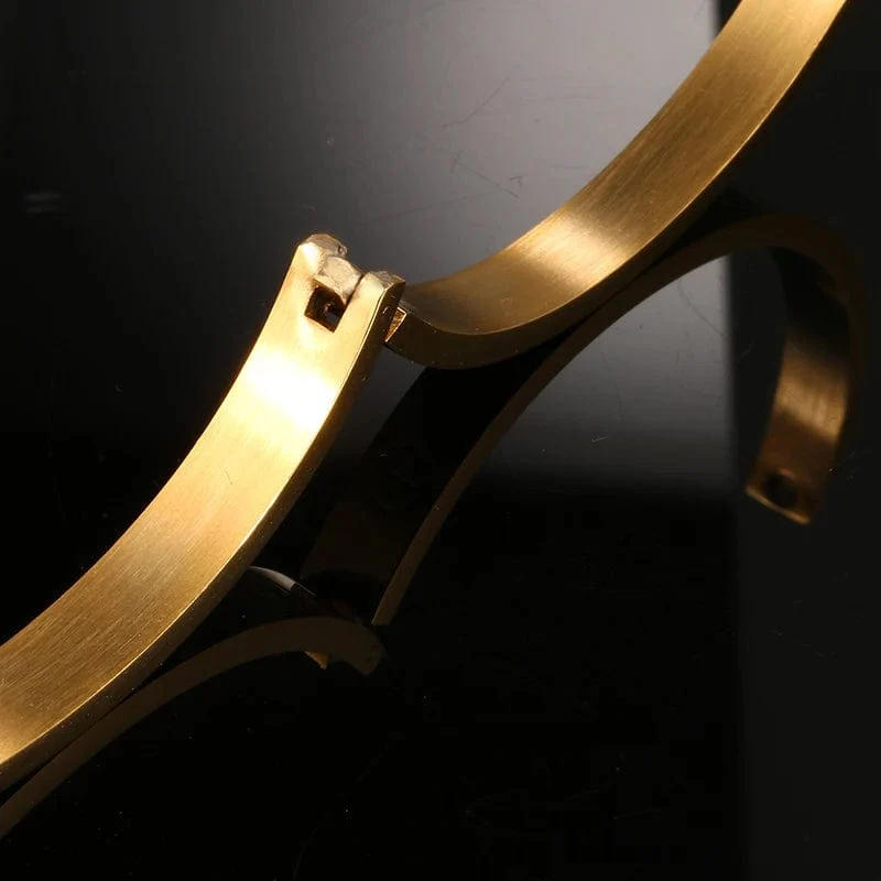 GD Neues Design Frauen Männer Paar Schmuck 18 Karat Roségold Armband Titan Edelstahl Vergoldet Kreuz Armbänder Armreifen