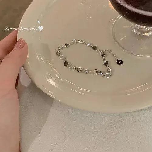 Accessoires für Damen, Kristall-Charm-Armbänder für Damen, goldfarbene Perlenkette, doppellagig, verstellbares Armband, Schmuckgeschenk