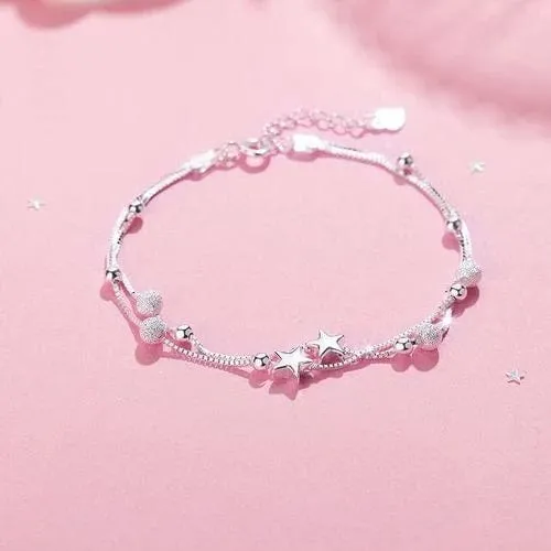 Accessoires für Damen, Kristall-Charm-Armbänder für Damen, goldfarbene Perlenkette, doppellagig, verstellbares Armband, Schmuckgeschenk