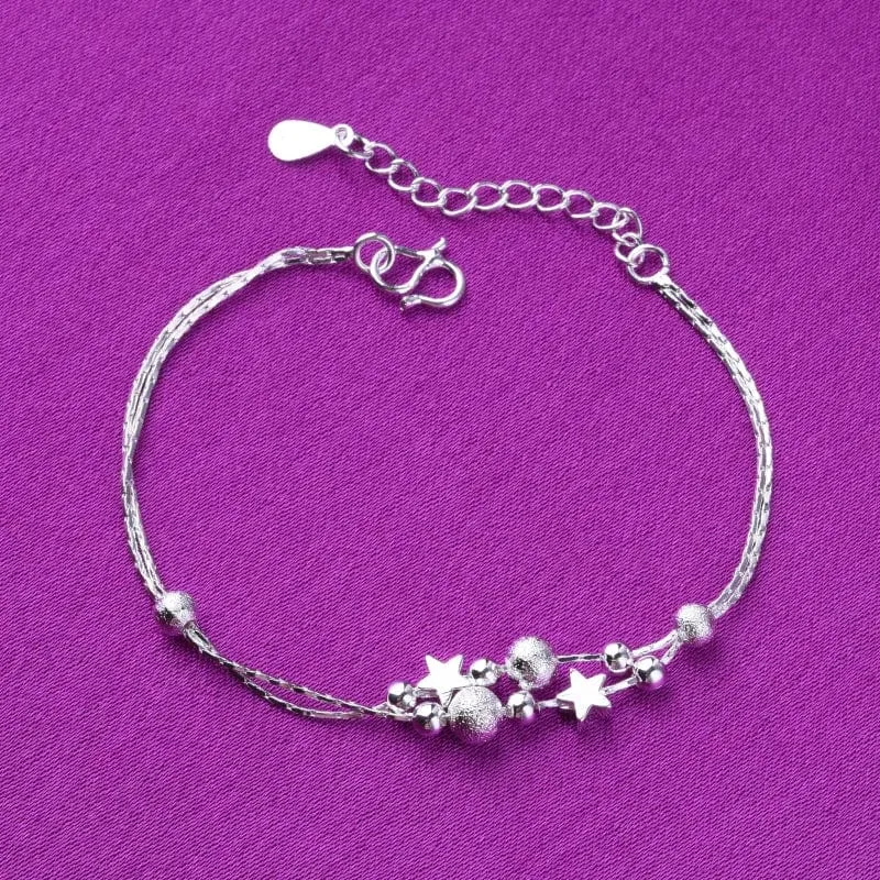 Accessoires für Damen, Kristall-Charm-Armbänder für Damen, goldfarbene Perlenkette, doppellagig, verstellbares Armband, Schmuckgeschenk