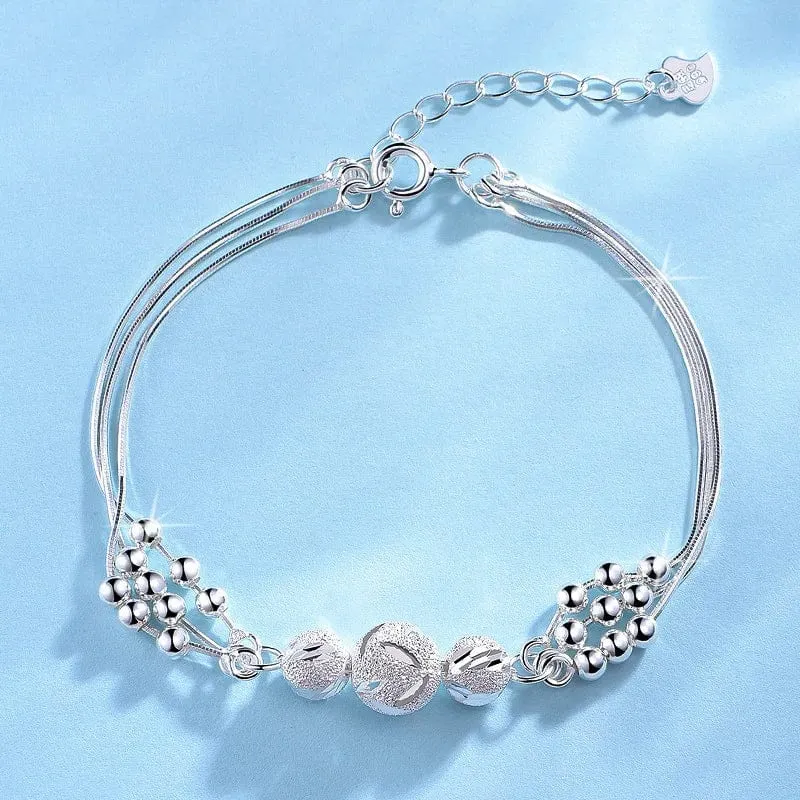 Accessoires für Damen, Kristall-Charm-Armbänder für Damen, goldfarbene Perlenkette, doppellagig, verstellbares Armband, Schmuckgeschenk