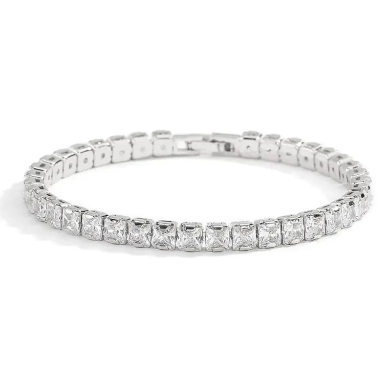 SAIYE Massives 18K 14K Gold Moissanit Tennisarmband für Damen D VVS1 rundes 925er Sterlingsilber Luxusarmband zur Verlobung