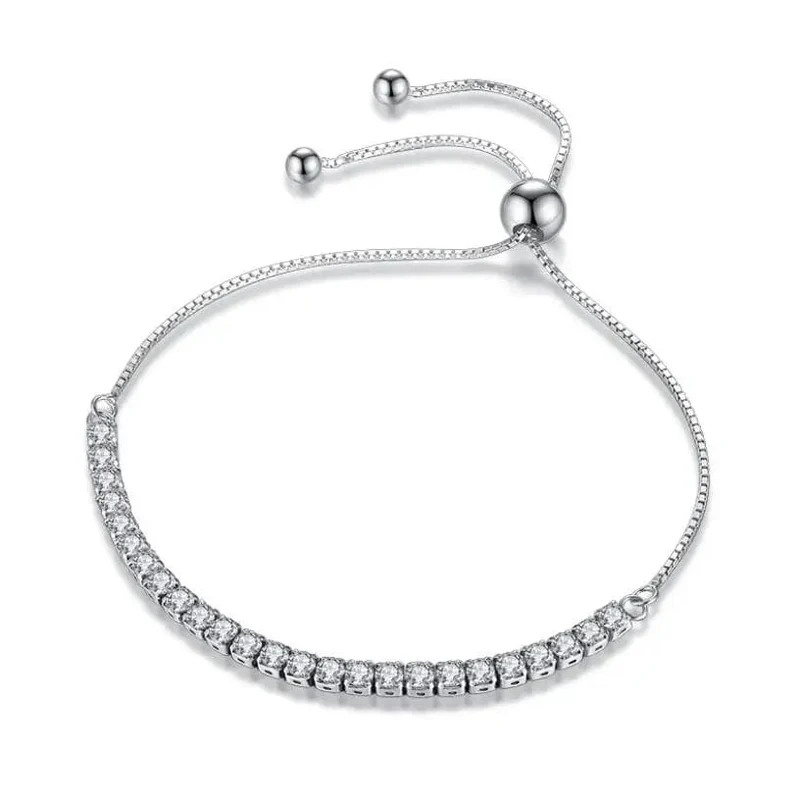 SAIYE Massives 18K 14K Gold Moissanit Tennisarmband für Damen D VVS1 rundes 925er Sterlingsilber Luxusarmband zur Verlobung