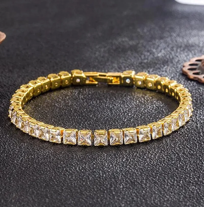SAIYE Massives 18K 14K Gold Moissanit Tennisarmband für Damen D VVS1 rundes 925er Sterlingsilber Luxusarmband zur Verlobung