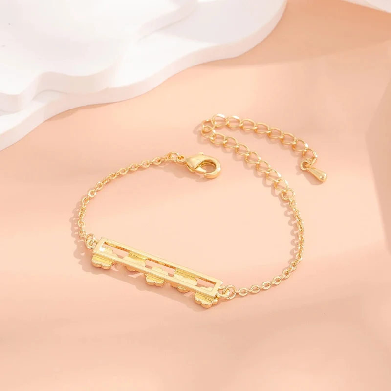 14 Karat vergoldete Charm-Manschettenknöpfe, verstellbare Blumenarmbänder, modische Kindermodelle, super auffälliger Schmuck für Frauen und Mädchen