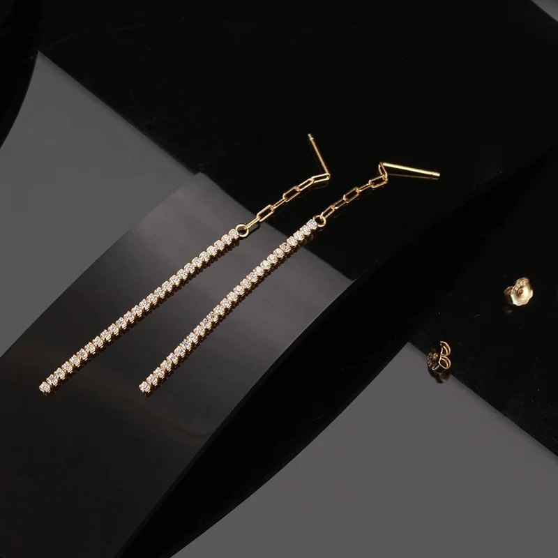 ORSA JEWELS 14K vergoldetes Tennisarmband mit Büroklammerketten für Frauen, 925er Sterlingsilber, handgefertigte Armbänder, Schmuck SB141