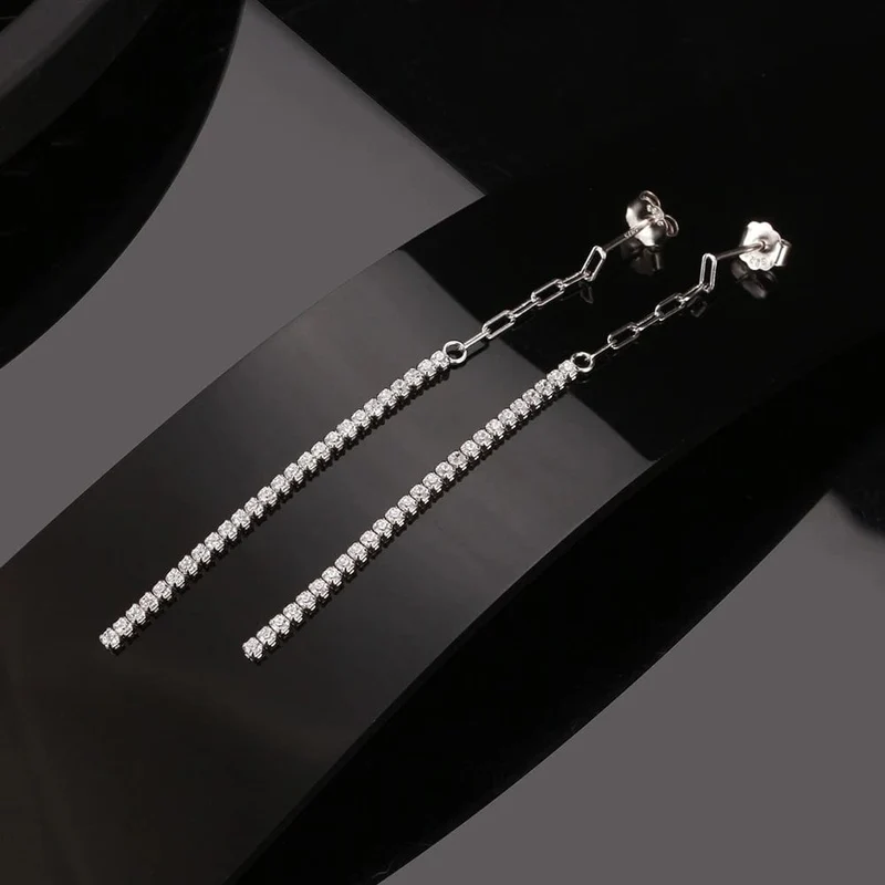 ORSA JEWELS 14K vergoldetes Tennisarmband mit Büroklammerketten für Frauen, 925er Sterlingsilber, handgefertigte Armbänder, Schmuck SB141