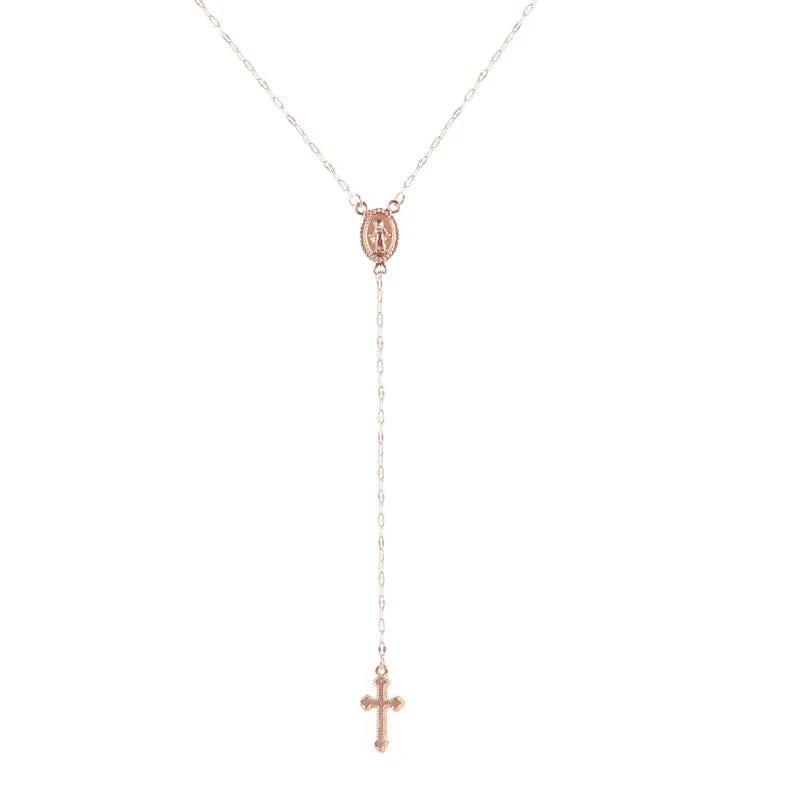 SUMENG 2024 Neue Mode Vintage Christian Kreuz Böhmen Religiöse Rosenkranz Anhänger Halskette Für Frauen Charme Schmuck Geschenke