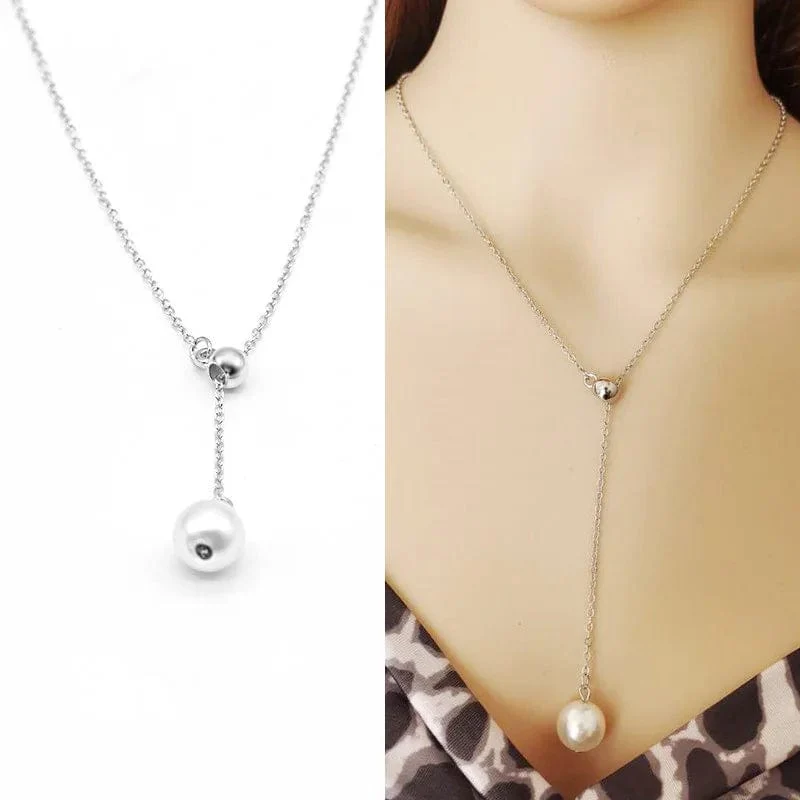 Neue Koreanische Perle Halsketten für Frauen Gold Farbe Link Kette Halsband Mode Hals Zubehör Elegante Kragen bijoux femme