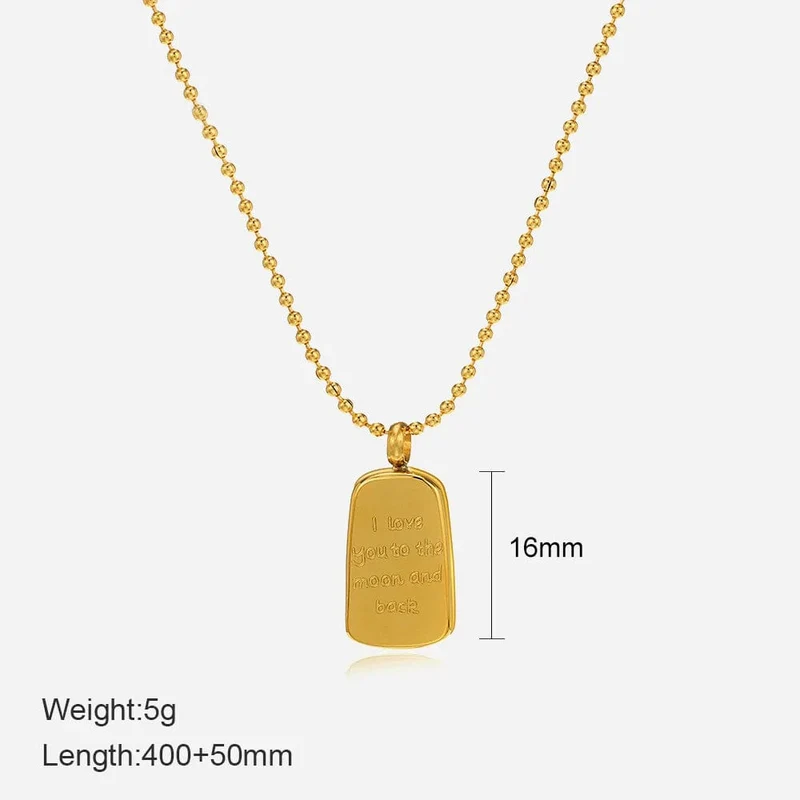316L Edelstahl Stern Mond Blume Hängeanhänger Halskette für Frauen Minimalistische goldene Kette Halskette Accessoire