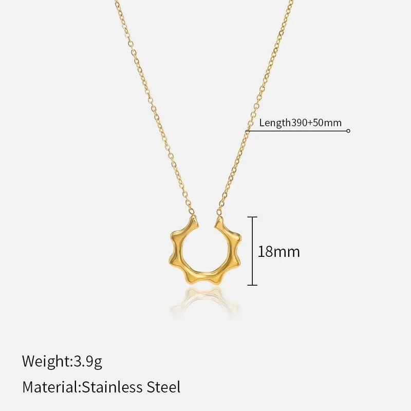 316L Edelstahl Stern Mond Blume Hängeanhänger Halskette für Frauen Minimalistische goldene Kette Halskette Accessoire
