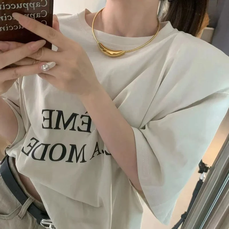 Französisches Retro-Design, Metallrohr, Schlangenknochen-Kettenhalsband für Damen, übertriebene Edelstahl-Halskette, farbloser Schmuck für Mädchen