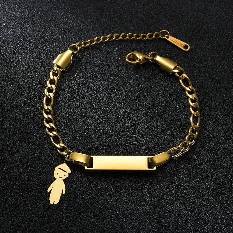 Bluelory Benutzerdefinierte Neugeborenen Name ID Bar Armband Für Kinder Edelstahl Gravierte Datum Symbol Baby Armband Mit Herz Geburtstag Geschenk