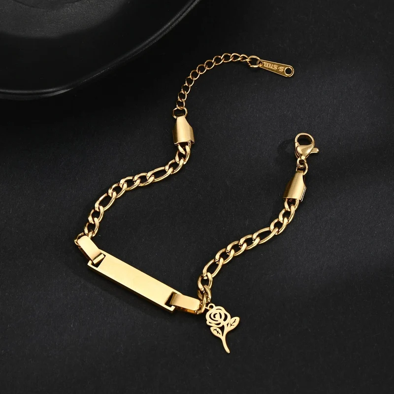 Bluelory Benutzerdefinierte Neugeborenen Name ID Bar Armband Für Kinder Edelstahl Gravierte Datum Symbol Baby Armband Mit Herz Geburtstag Geschenk