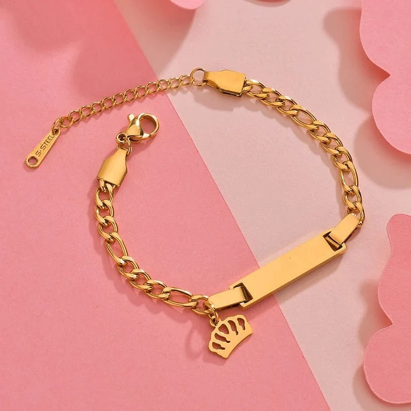 Bluelory Benutzerdefinierte Neugeborenen Name ID Bar Armband Für Kinder Edelstahl Gravierte Datum Symbol Baby Armband Mit Herz Geburtstag Geschenk