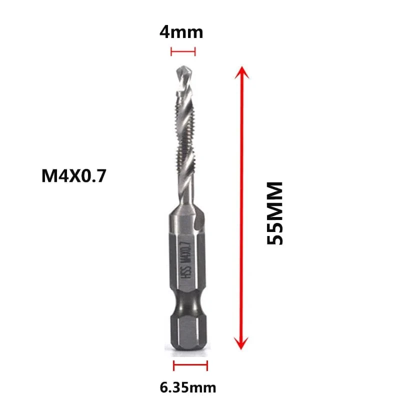 Sechskantschaft, titanbeschichtet, HSS-Gewindebohrer, metrisch, Gewindebohrer, Schraubenmaschine, Verbundgewindebohrer, M3, M4, M5, M6, M8, M10, Handwerkzeuge